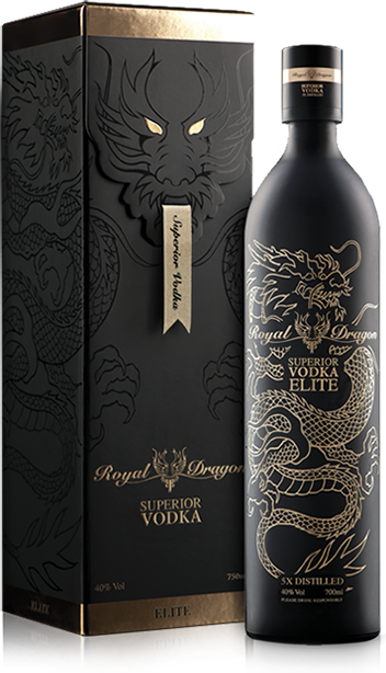 The Royal Dragon Vodka Elite Black Collection